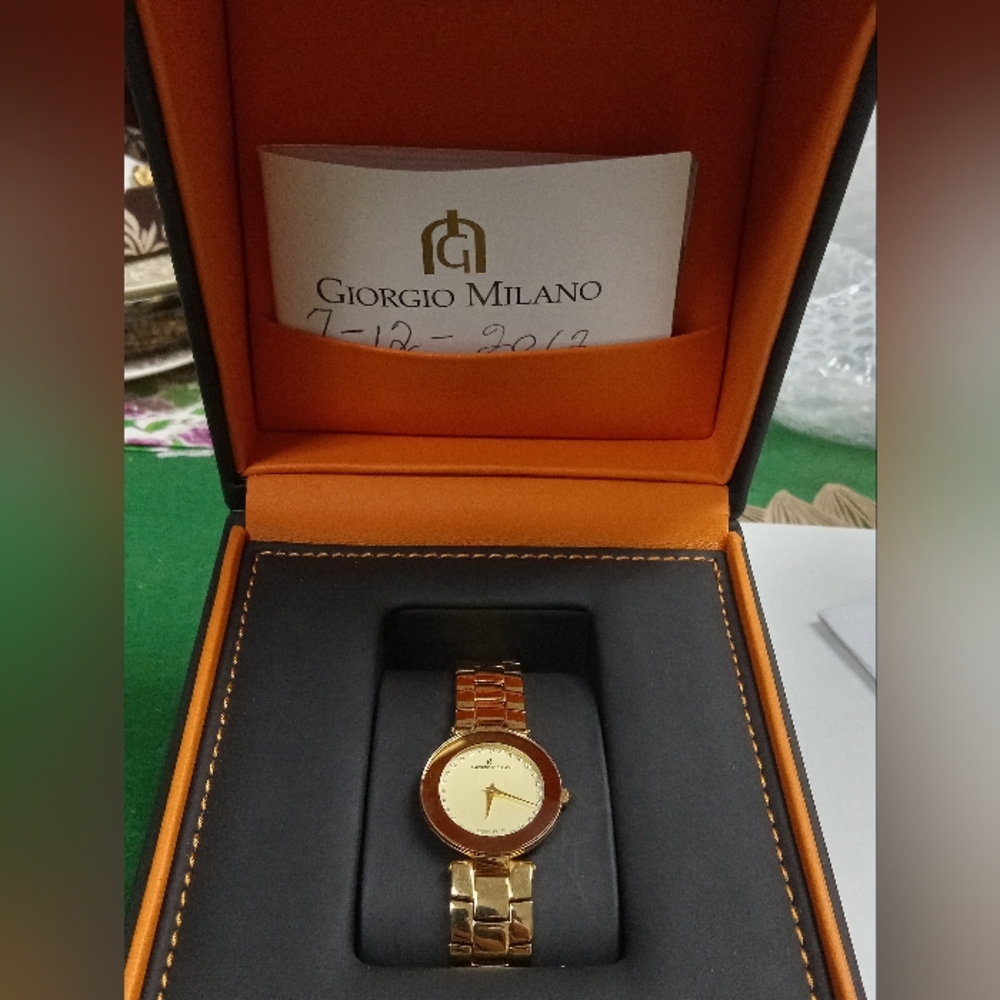 GIORGIO MILANO Gold Tone Diamong Watch
